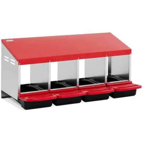 Pondoir à Poule 3 Compartiments Acier Galvanisé Montage Mural - Nichoir