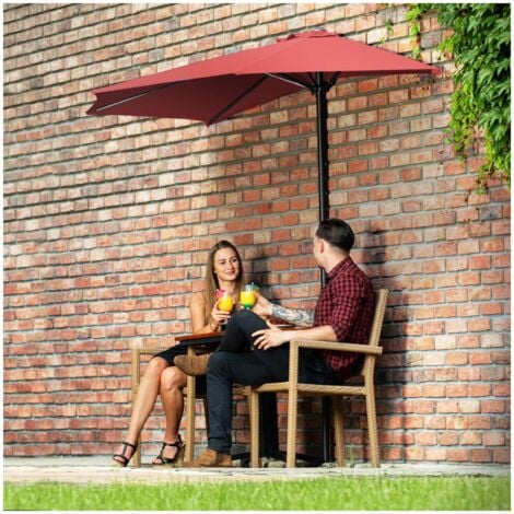 Pied Socle Demi Cercle Support De Parasol Balcon Terrasse Noir Plastique B Ton