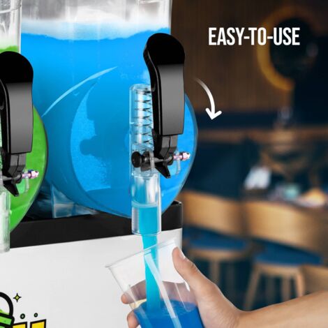 Royal Catering - Royal Catering RCSL 2/3 Machine à Granité 2 X 3 L Panneau De Commande Numérique Slush Machine à Glaçons Slushy Maker Slush Ice