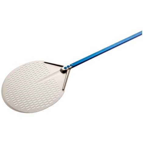 Pelle à Pizza Perforée Inox Professionnelle - Dimensions 30x35 Cm, Pour Four Et Barbecue - Manche Stable
