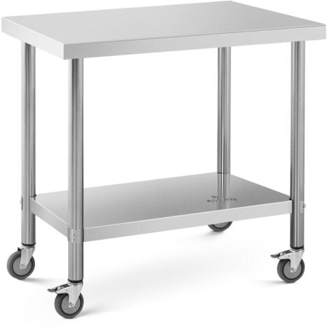 Table de travail pliable de cuisine 100x60x80 cm Inox