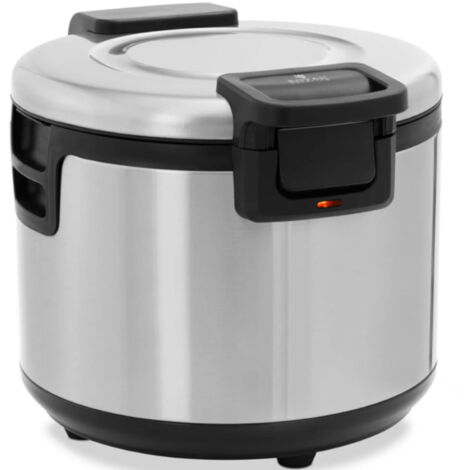Chauffe-riz Commercial 20L - 55/110 Portions, Portable, Argenté