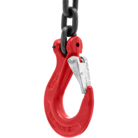 Chaîne de levage - 6,6t - 10mm - 4 brins - Sans raccourcisseurs - G8 - Crochets au choix