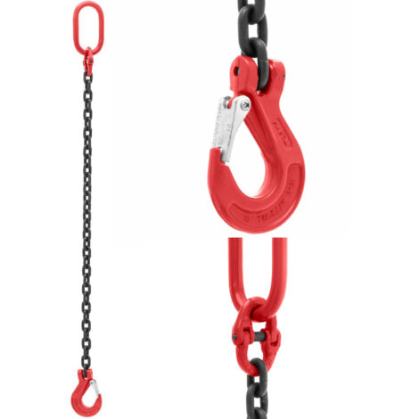 Chaîne de levage Suspension 2 brins Chaîne grue 2800 kg 2 x 2 m noir