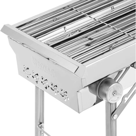 Barbecue à Charbon En Acier Avec Roues, Couvercle, 2 Grilles Tennessee