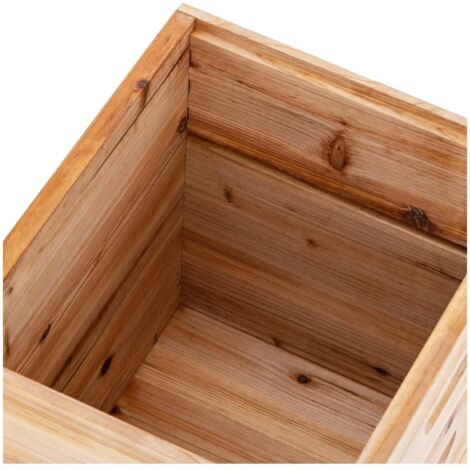 Ruche Dadant Wiesenfield WIE-BK-51 - 2 Compartiments + Cassette Inférieure Avec Ouverture D'Entrée - Bois Sapin Massif & Couvercle Inox