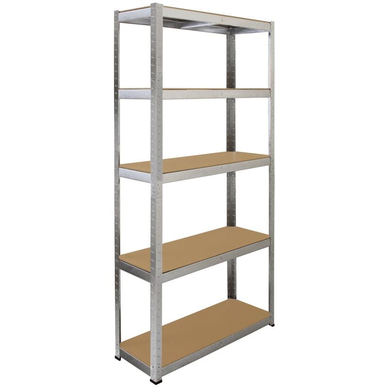 Monster Racking 10 estanterías galwix de acero galvanizado sin tornillos grises 90cm 30cm 180cm