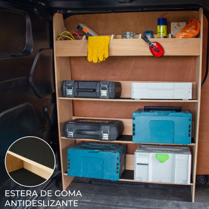 Ford Transit Custom swb lwb estantería furgoneta madera contrachapada camioneta camper cocina interior almacenaje organizador garaje volante izquierda lado conductor portaherramientas