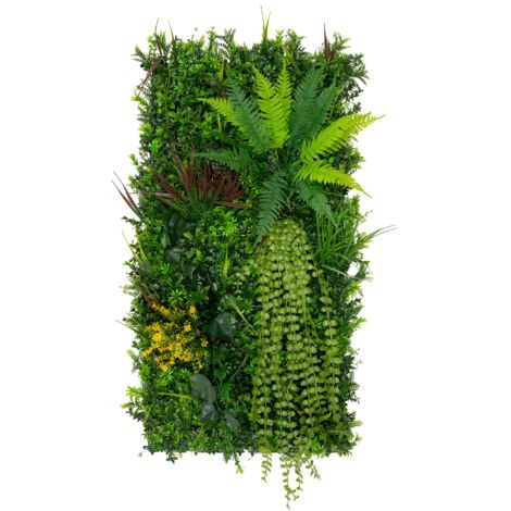 Panel de pared de Jardín Vertical Artificial Alina 50x100 cm   Apto interior y exterior: Resistente a UV y clima  Fácil instalación y bajo mantenimiento  Diseño realista y flexible