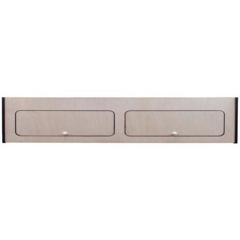 Armario superior para furgoneta camper de abedul natural 120 cm con bisagras de cierre suave y kit de montaje incluido – almacenamiento ideal para camperización DIY
