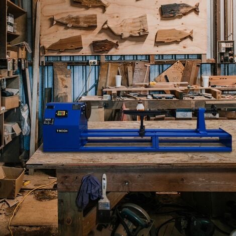 Torno de Madera 400W Máquina Carpintería Banco de Trabajo Torneros  Carpinteros Profesionales y Aficionados al Bricolaje