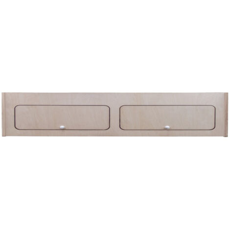 Armario Almacenaje Madera Autocaravana sin Acabado 120x25x25cm Gabinete Almacenamiento Kit Mueble Camper 2 Puertas Divisor Central Bisagras Cierre Suave Manijas con Botón+Kit Fijación GRATIS