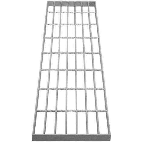 Canaleta Drenaje Cuadrícula Malla Rejilla Acero Galvanizado para Pasarela Pasillo Forja Piso Suelo Desagüe Resistencia a Intemperie 800x240x30mm Espesor Metal 4mm Capacidad Carga 192kg