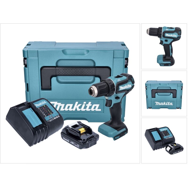 Taladro atornillador Makita DDF485RTJ a batería 18V LXT 50 Nm 5.0 Ah 2 Bat