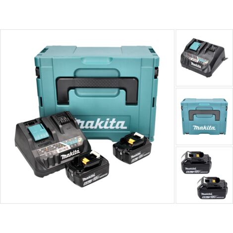 Cargador rápido Makita DC18RE para baterías de 12V y