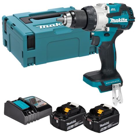 Martillo perforador sin cable Makita DHP 489 RTJ 18 V 73 Nm + 2x batería 5.0 Ah + cargador + Makpac (1/10)