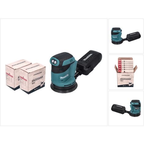 Lijadora excéntrica sin cable Makita DBO 180 Z 18 V - 125 mm + 2x juegos de lijado Toolbrothers TURTLE - sin batería, sin cargador (1/5)