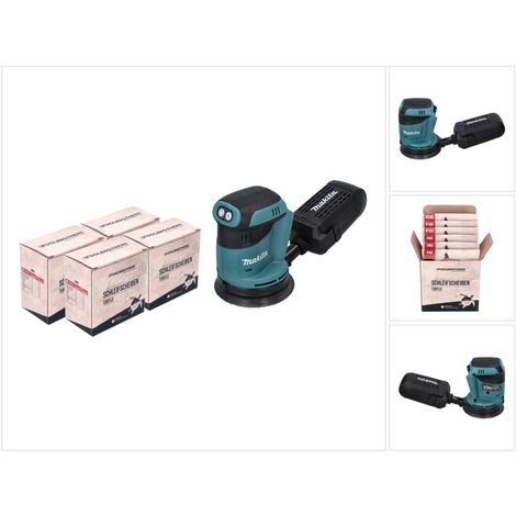 Lijadora excéntrica sin cable Makita DBO 180 Z 18 V - 125 mm + 4 juegos de lijado Toolbrothers TURTLE - sin batería, sin cargador (1/5)