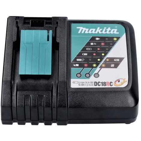Makita BL1830B Batería 3.0 Ah 18V + Cargador DC18RC (191A24-4)