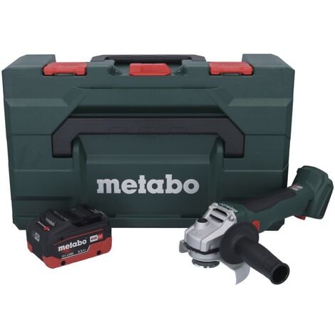 Combo Metabo con amoladora grande, amoladora pequeña y 4 baterías LiHD