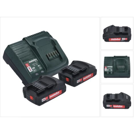 Metabo basic set 2x batería Li-Power 18 V 2,0 Ah + cargador SC 36 ( 685161000 ) (1/5)