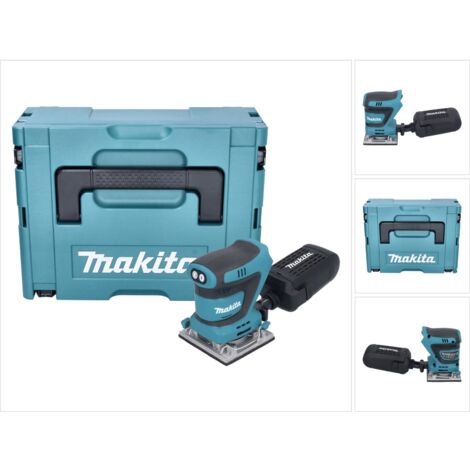 Lijadora vibratoria sin cable Makita DBO 484 ZJ 18 V 112 x 102 mm + Makpac - sin batería, sin cargador