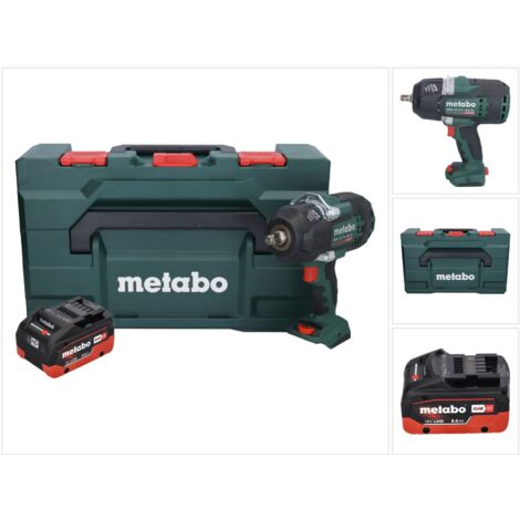 Metabo SSW 18 LTX 1450 BL 18 V 1450 Nm atornillador de impacto sin escobillas + 1x batería 8,0 Ah + metaBOX - sin cargador (1/5)