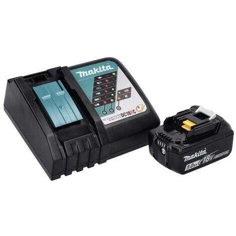 Makita DUR 181 RT Cortacésped a batería para bordes 18V + 1x Batería BL 1850 5,0 Ah + Cargador DC 18 RC