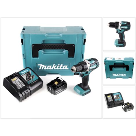 Makita DDF 484 RF1J Taladro atornillador sin cable 18V 54Nm + 1x batería 3,0Ah + cargador en Makpac (1/5)