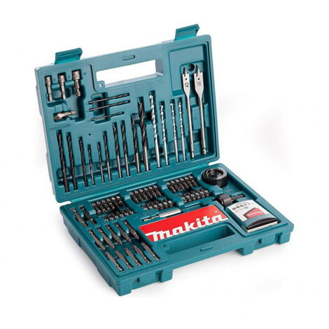 Makita B-53811 Juego de puntas y brocas 100 piezas con portapuntas en estuche de plástico