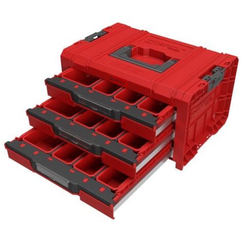 QBRICK SYSTEM Caja Herramientas Maletin Caixa De Ferramentas PRO Drawer 3 Toolbox 2.0 Expert RED Ultra HD Rojo 460 x 320 x 260 mm