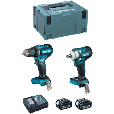 MAKITA Kit DLX2452TJ (DDF485 + DTW300 + 2 x 5,0 Ah + DC18RC + MAKPAC 3) (1/5)