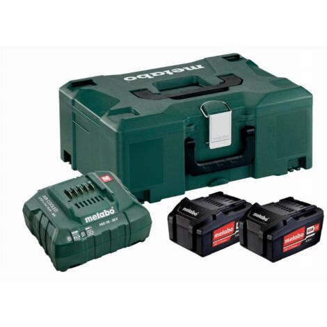Metabo 685064000 18V Litio-Ion Juego de Baterías (2x 4.0Ah) + cargador en Metaloc