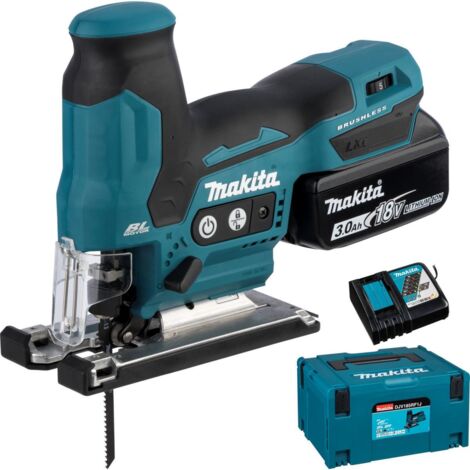 Sierra de vaivén sin cable Makita DJV 185 RF1J 18 V sin escobillas + 1x batería recargable 3,0 Ah + cargador + Makpac