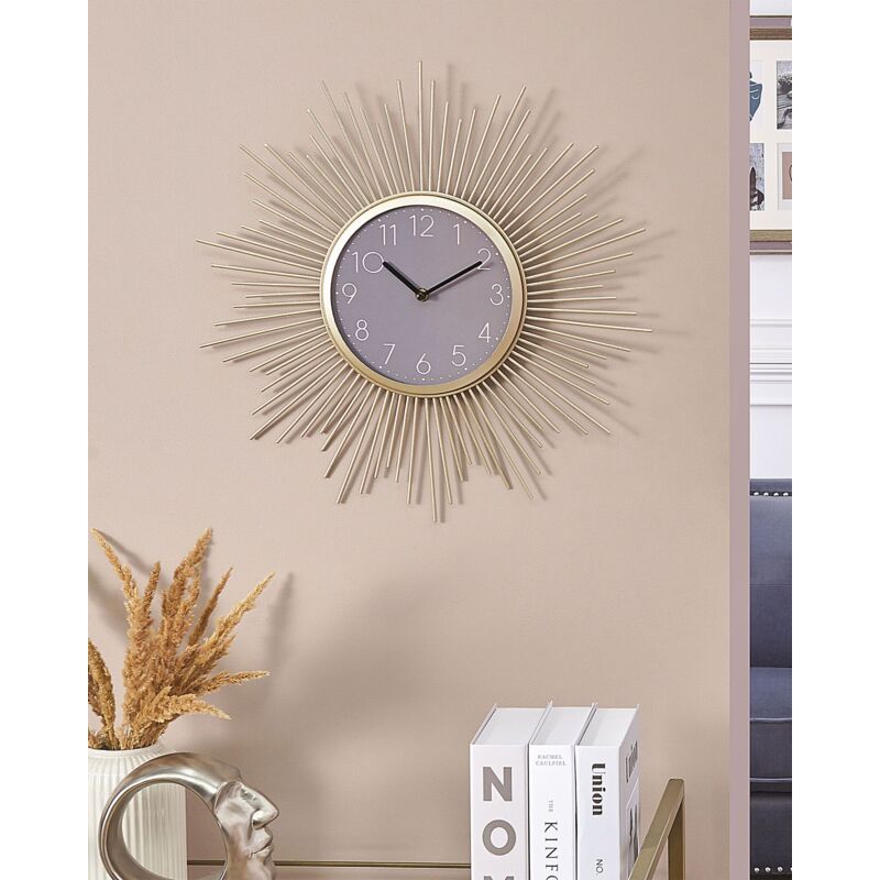 funk wanduhr goldfarben