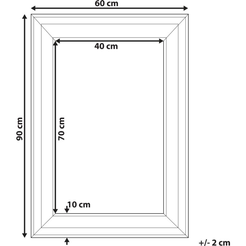 Spiegel LUNEL Schwarz 51 x 141 cm CH