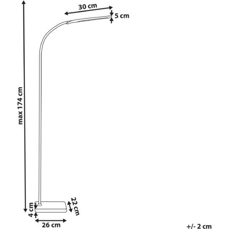 EGLO Stehlampe Barbotto, Eck Standleuchte, Stablampe Aus Metall In