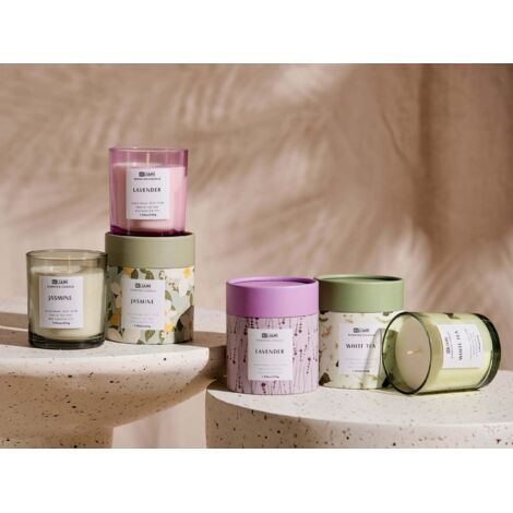 Aroma Naturals Duftkerze Lavendel & Bergamotte - 100h Brenndauer Im Glas