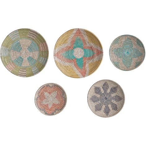 Wanddeko-Set SONLA Seegras 45/35/30 cm Bunt