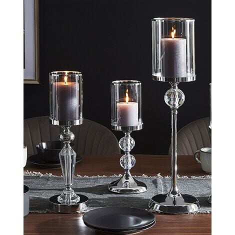 Klassischer Kerzenständer für besonderes Flair silbern Cotui