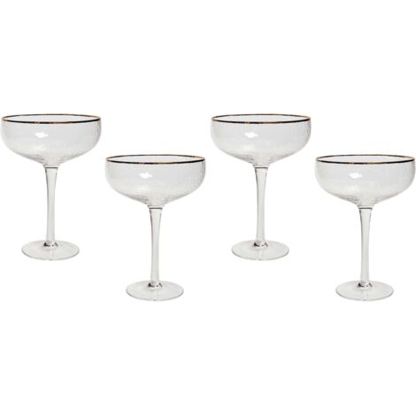 Champagnerschalen im 4er Set TOPAZ 450 ml Transparent