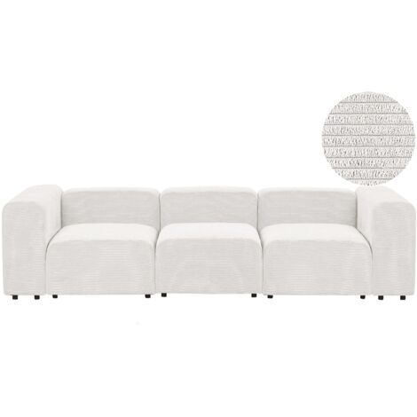 Modulsofa 3-Sitzer FALSTERBO Cord Cremeweiß