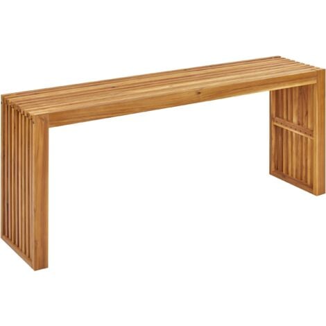 Gartentisch Hellbraun Akazienholz Rechteckig 150x35 cm für 4 Personen