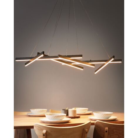 LUSSIOL Hängeleuchte Schwarz, Metall-Käfig-Design Ø 45 Cm, Für E27 Lampen, Innenbeleuchtung Mit Eleganter Lichtwirkung