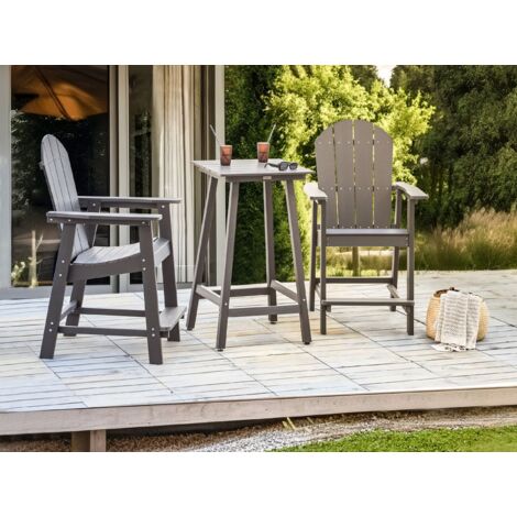 Produktbild von Gardssmo Gartentsch Soul Quadratsch Anthrazt, 60 X 60 Cm  Nonwood Tischplatte 1 Esstisch Holz Look Aluminium