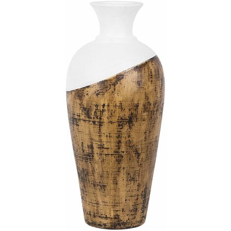 Vase Deko-Vase braun Höhe 15,5 cm Holz Tischvase Holzvase