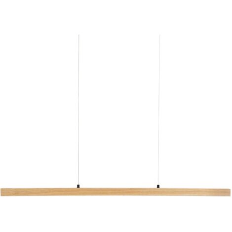 LED Hängeleuchte STEWARTS mit Dimmer Eichenholz Hellbraun (1/5)