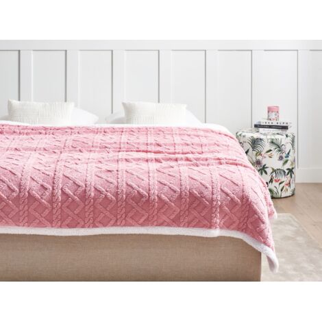 Coperta In Pura Lana 100% Rosa Neonata I DELFI 1573