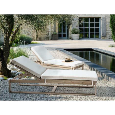 Gartenliege Holz Mit Auflage