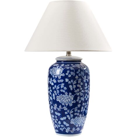 Tischlampe ANGELES Porzellan Blau